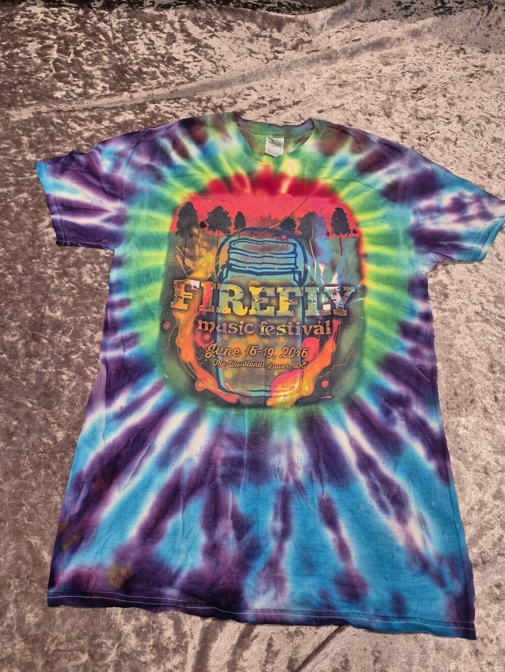 Firefly Music Festival 2016 Tie Dye Graphic T Shirt Band Lineup